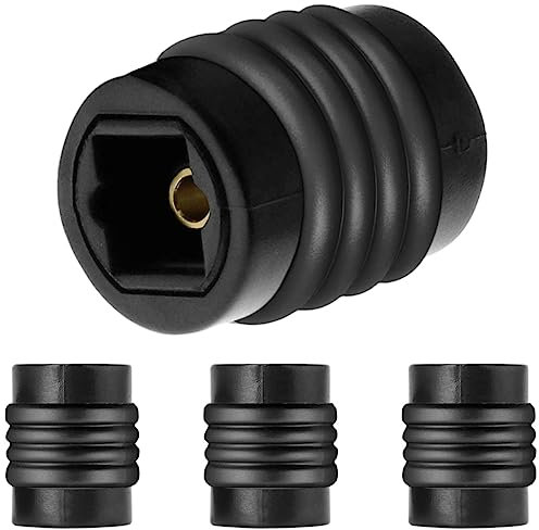 Xiatiaosann Fibre Optique Câble Extender Coupleur Optique Toslink Audio Numérique Femelle vers Femelle Adaptateur Connecteur Extension Jack pour Prise Optique Cordon Mâle, 4 Pcs