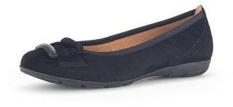 Gabor Damen Klassische Ballerinas, Frauen Flats,Slipper,Ballerina-Schuhe,Ballett-Schuhe,Ballet-Flats,Ausgehschuhe,schwarz,39 EU / 6 UK