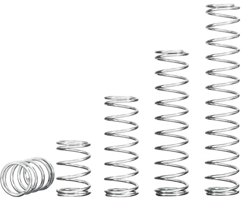 Qrity 10 Stück Druckfedern, Edelstahl Spiralfedern, 304 Stahlfeder, 0,7 x 8 x 35 mm Feder, Druckfeder Für Ersatz und Reparatur
