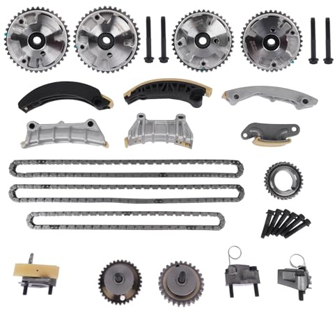 GELUOXI Engine Timing Chain Kit with VVT Sprocket Replacement for Cadillac ATS CTS Chevy Camaro Equinox Malibu GMC Acadia 2.8L/3.0L/3.2L/3.6L 2007-2021 12603745 12626160 9-0753SVVT