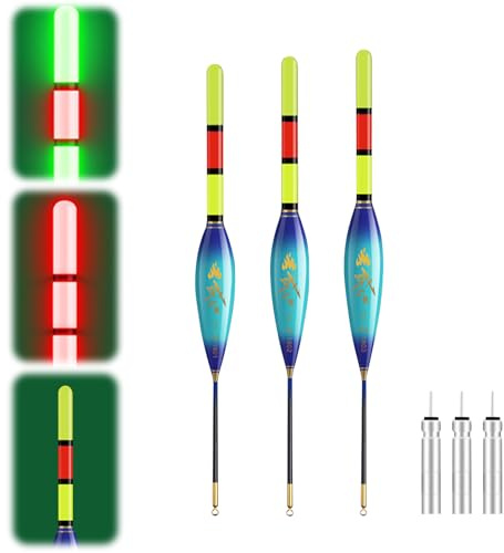 Set da pesca a LED con indicatore di morso, boa di pesce notturno doppio colore, luce Angel 4 g/5 g/6 g/7 g/8 g/9 g, capacità di carico incluso caricabatterie, accessori per la pesca per fiume e mare