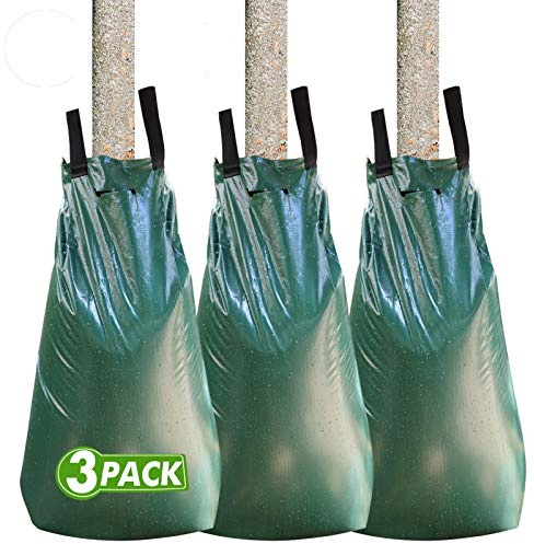Remiawy Tree Watering Bag, 20 Gallon Slow Release Watering Bag for Trees, Irrigation Bag Made of Durable PVC Material with Zipper (3 Pack 5-8 Hours Releasing Time)