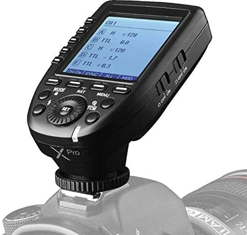 Godox Xpro-S Disparador de Flash para Sony TTL 2.4G Inalámbrico 1/8000s HSS,Diseño 5 Botones de Grupo Dedicados 11 Funciones Personalizables,Disparador Remoto para Iluminación Fotográfica
