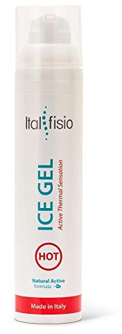 ITALFISIO Gel de Arnica Efecto Cálido, Pomada con Harpago, Acción Antiinflamatoria para Dolores Articulares y Musculares, Gel Extra Fuerte, Masaje Deportivo, Made in Italy 100ml ICE GEL HOT