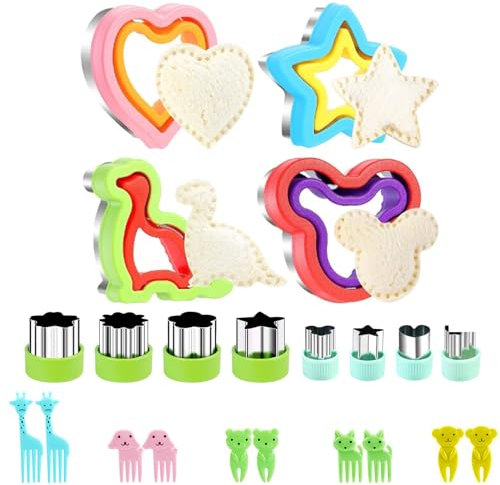 ​NIXRET Biscuit Cutters Shapes Cookie Cutter Set Plastic Cake and Pastry Cutters Shape Playdough Cutters Sandwich Cutters for Children Girls Cake, Sandwich, Fondant, Candles Making