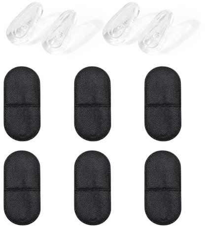 6 Parches Para Ojos Grandes, 2 Pares De Almohadillas Para La Nariz Para Gafas De Silicona, Parches Para Los Ojos De Tela No Tejida Reutilizables Máscara De Ojos