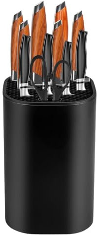 ZHYUAN Ceppo portacoltelli senza coltello,Ceppo Coltelli Vuoto,Ceppo portacoltelli vuoto,Porta coltelli cucina Nero,Ceppo Portacoltelli da Cucina,Ceppo Coltelli da Cucina Vuoto,Grande Volume