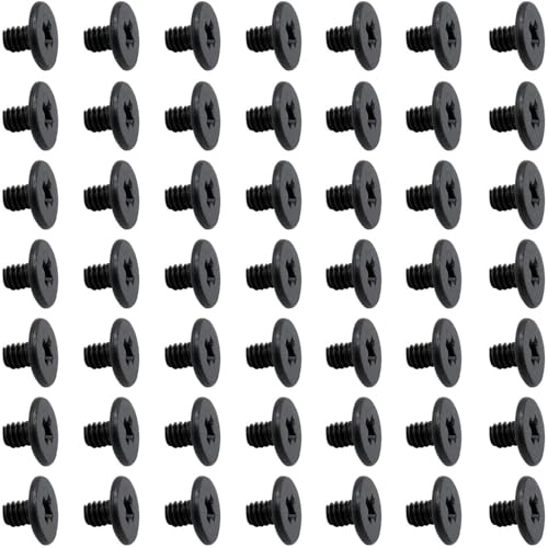 50pcs NVMe M.2 SSD Mounting Screws,Stainless Flat Phillips Head HDD M2 x 3mm Screw for Computer PC Laptop Case WLAN Card Cooling Fan I/O Board,M2*3mm Black