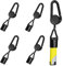 5 Stück Feuerzeug Halter Mit Schnur- Einziehbarer Lighter Leash Mit Clipper Halter und Haken, Anti-Verlust-Feuerzeug-Clip (Schwarz)