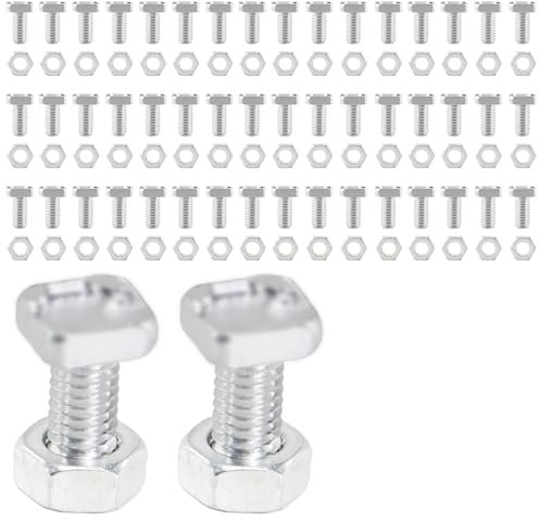 50 Pièces Noix de Serre,50 Boulons en Aluminium M6X50 + 50 Écrous M6 Ensemble d'Accessoires d'Outil pour Serre Jardinage de Plantes l'installation et la Fixation Serre