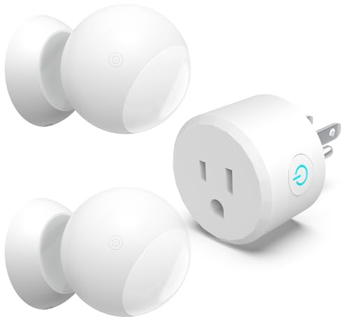 Wireless Motion Sensor Outlet Kit, 2 Sensor & 1 Outlet, Plug-N-Play PIR Motion Activated Switch with Timer, Indoor Motion Detector for Lights & Exhaust Fan of Bathroom, Garage, Laundry Room