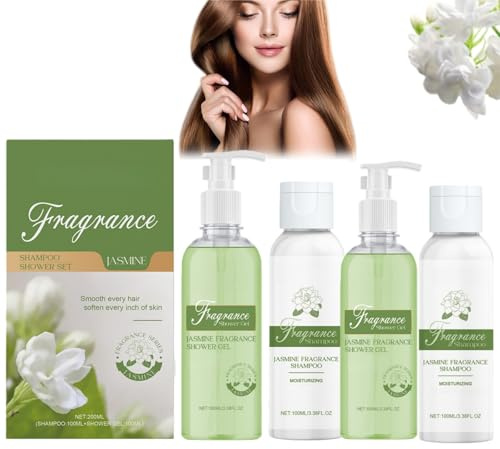 Jasmine Shower Gel Shampoo With Nourishing Serum, Jasmine Deep Moisturizing Body Wash For Women & Men, Scented Foaming Body Wash For Women,Long-Lasting Scented For Dry & Sensitive Skin (2)