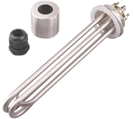 Elemento Riscaldante For Birra Tri Clamp Da 2 220V 380V 3kW 4,5kW 6kW 9kW 12KW Riscaldatore Tubolare Ad Immersione For Acqua SUS304(Only heater,3kw L190MM)