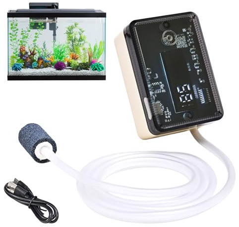Aérateur pour Aquarium | Transparent, Portable et Rechargeable,Pompe à Eau Silencieuse pour Aquarium - pour Voyage, Maison, Camping, Étang, Extérieur, Bateau, Entretien, Eau Salée et Douce