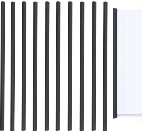 10 PCS A4 Binding Bars,10mm Paper Binder Triangle Slide Binders,Plastic Book Binder Sliding Binders Spine Bar for Resumes Presentation Document Report Cover Office School Essential Supplies 31cm Black