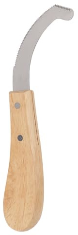 QANYEGN Equine Care Hoof Knife, Horse Hoof Trimmer, Hoof Cutter Set with Rubber Wood Handle for Horse Grooming Scraper, Coat Care
