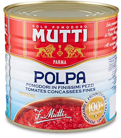 6x Mutti polpa di Pomodoro Tomatenpulpe Tomaten sauce 100% Italienisch 2,5 Kg