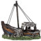 GOTOTOP Harz Aquarium Dekoration, High Simulation Fischerboot Schiffswrack Dekoration Künstliche Haut Haus Aquarium Landschaft Ornament für Aquarium dekorative Landschaftsgestaltung