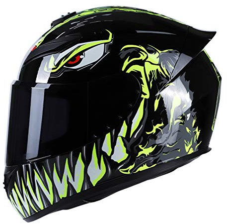 KKnoon Full Face Rapid Street Helmet - Unisex Adult Cool Rider Equipment for Four Seasons Street Touring