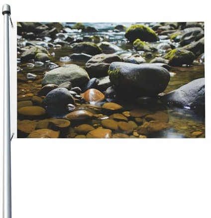 COULPER Drapeaux d'extérieur double face avec œillets en laiton - Décoration de ruisseau - Drapeaux de bienvenue en polyester 200D robuste pour cour de vacances