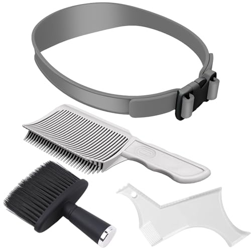 WhaleO Pettine Tagliacapelli,Pettine Barba Uomo e Manuale di Tagliacapelli Regolabile Set, Sfumatura Capelli Uomo, Pettine per Sfumature Capelli Uomo, Professionale per Lo Styling dei Capelli