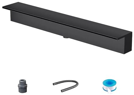 Lame de Cascade, Fontaine de Piscine Cascade, Piscine Cascade de Déversoir en Acier Inoxydable, Kits Complets de Cascade et de Ruisseau pour Les Caractéristiques D'eau de Piscine de Jardin Extérieur(N