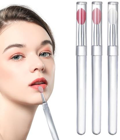 Silikon läppborste applikator - återanvändbar läppbalsam applikator bärbar | återanvändbara läppapplikatorer läppglans borste läppstift borste makeup applikator skönhet verktygskit för läppstift