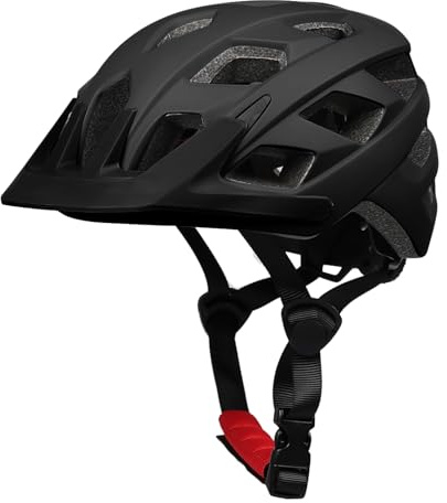 Kids Bike Helmet, 2 Size Adjustable for Youth Toddler Boys & Girls 5-8-10-12-14 Years, Child Helmets with Visor for Skating Cycling (Black, M: 54-58 cm / 21.3-22.8)