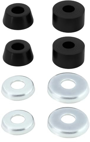 Create idea 1 Set 95A Harte Skateboard-Buchsen Zylinderkissen Kompatibel mit Independent Achsen Kompatibel mit Venture Skateboard Schwarz