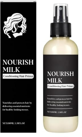 Nutrire il primer per capelli con condizionamento del latte, lasciare spray per ammorbidire, idratare intensamente, districare e idratare i capelli, migliorare secco o crespo (1pc)