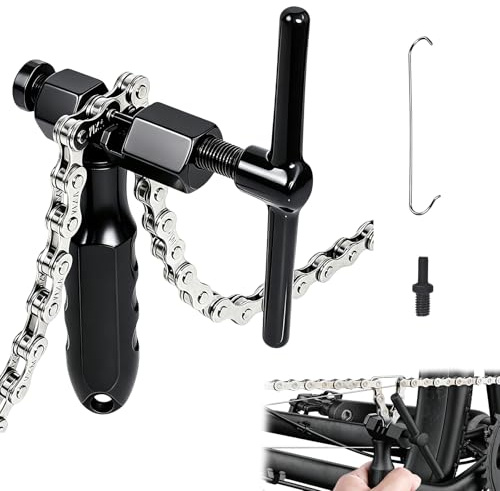 YTAXYZWR Dérive Chaîne Vélo Professionnel 5 à 12 Vitesses, Outil Coupe Chaîne Compatible Shimano SRAM KMC Campagnolo, Extracteur de Chaîne Vélo avec Crochets et Pointes