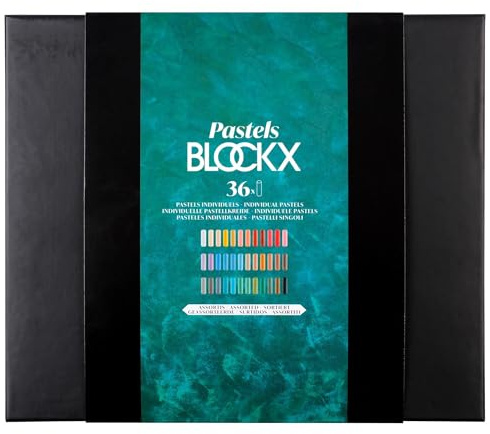 BLOCKX 12936ABXC - Box mit 36 Pastellkreiden, 25x29 cm, farbig sortiert