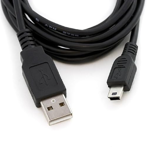 REY Cable USB 2.0 a Mini USB, Negro, 3m