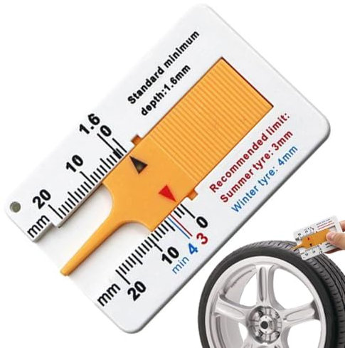 Xvilmaun Misuratore di profondità pneumatici, 0-20 mm di spessore, strumento di misurazione facile da leggere