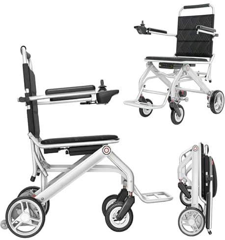 ByteTecpeak D01 Solo 14,1 kg sedia a rotelle elettrica ultraleggera, pieghevole e portatile, adatta per aerei, con batteria agli ioni di litio da 12 A, portata 150 kg