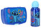 Disney Stitch Lunch Box with Water Bottle Blue - Children's Lunch Box Set, 2 Pieces, Ideal for School, Nursery & Trips