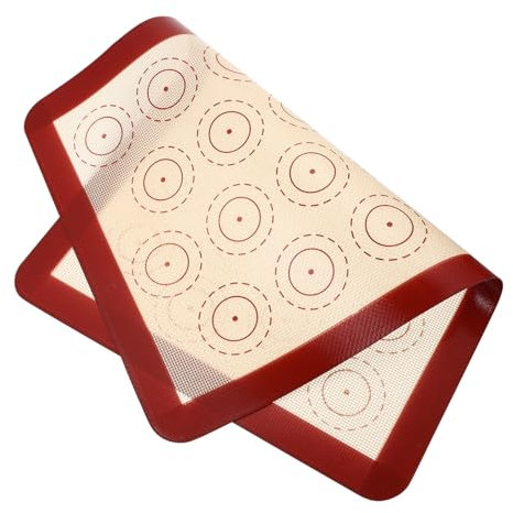 ULTECHNOVO Esterilla Para Hornear Macarrones 420x295 Mm Silicona Resistente Al Calor Roja Cojín Antiadherente Para Repostería Accesorios De Cocina
