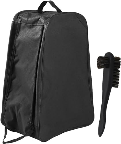 Buystarget Wellington Boot Storage Bag Dual Zippered with Cleaning Brush & Carry Handle Welly Walking Hiking Work Football Wellie Shoe Boot Bag Travel Luggage Carry Case Water & Dust Resistant