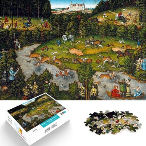 Hands-on-Spiel Jagd Puzzle für Erwachsene 1000 Teile 38x52cm Jedes Stück ist einzigartig – Anspruchsvolles Familienspiel für und ab 14 Jahren
