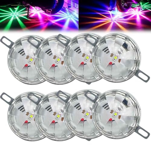 Ergery Universal Waterproof LED Chassis Lights, 12v LED Watermelon Lights for Trucks Offroad Motorcycle Electric Vehicles Chassis Light, Automotive Accent Multicolor Neon Lighting Underglow Kit(8pcs)