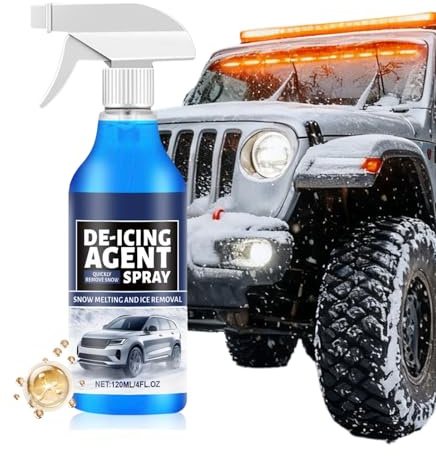 Generico Spray Sbrinatore per Il Parabrezza | 118 ml di Liquido Antigelo - Spray Sbrinatore | per Pulire Sbrinare Sciogliere La Neve sui Finestrini Auto Invernali