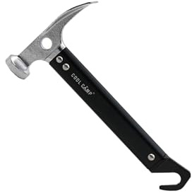 lopituwe Martello versatile per tende da esterno per estrarre i picchetti dal terreno e montare rapidamente la tenda. Martello per chiodi, picchetto, picchetto per campeggio all'aperto, giardinaggio