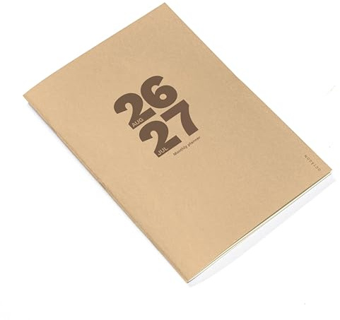 OCTÀGON DESIGN | 2026-2027 Grand Planificateur Mensuel PLUS | Planificateur Mensuel Scolaire | 12 Mois; Août 2026 - Juillet 2027 | 2 Pages pour Notes Entre les Mois | Grand (21 x 29,7 cm) | Chameau.