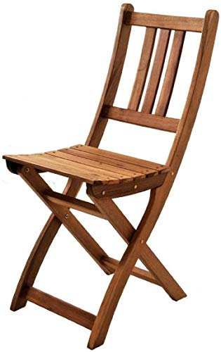 SAM Gartenstuhl Blossom | Sitzmöglichkeit aus Akazien-Holz | massiver Klappstuhl, braun, 45