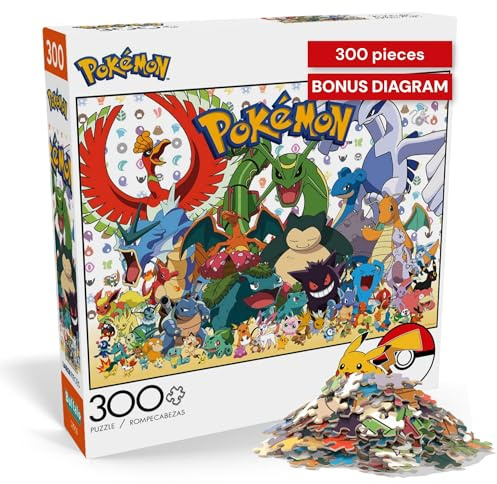 Buffalo Games - Pokémon - Fan Favorites - 300 Piece Jigsaw Puzzle for Adults - Vibrant Jigsaw Puzzles with Oversized Pieces - Finished Size 21.25 x 15.00