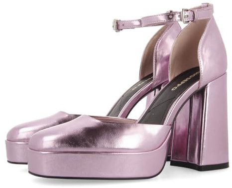 GIOSEPPO Zapatos Rosa Metalizado de tacón Ancho y Plataforma para Mujer assynt