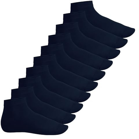 Footstar EVERYDAY! 10 Paar Damen Herren Quarter Socken - Marine 47-50