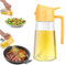 SWEET VIEW Oil Sprayer for Cooking, 470ml 2 In 1 Glass Olive Oil Sprayr & pourer for Kitchen, Air Fryer, Cooking, Salad, BBQ (Yellow)