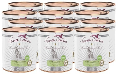 Terra Canis Canguro y chirivía - alimento hipoalergénico húmedo para Perros, 12x800 g I alimento Premium para Perros, 100% Human-Grade de Todos los Ingredientes I sin Cereales ni Gluten