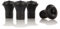 Qpractiko - Bouchons pour pompes à vide | Lot de 4 | Conservation du vin jusqu'à 7 jours | Fermeture hermétique et étanche | Facile à nettoyer | Anti-goutte | Noir, Petit, Silicone